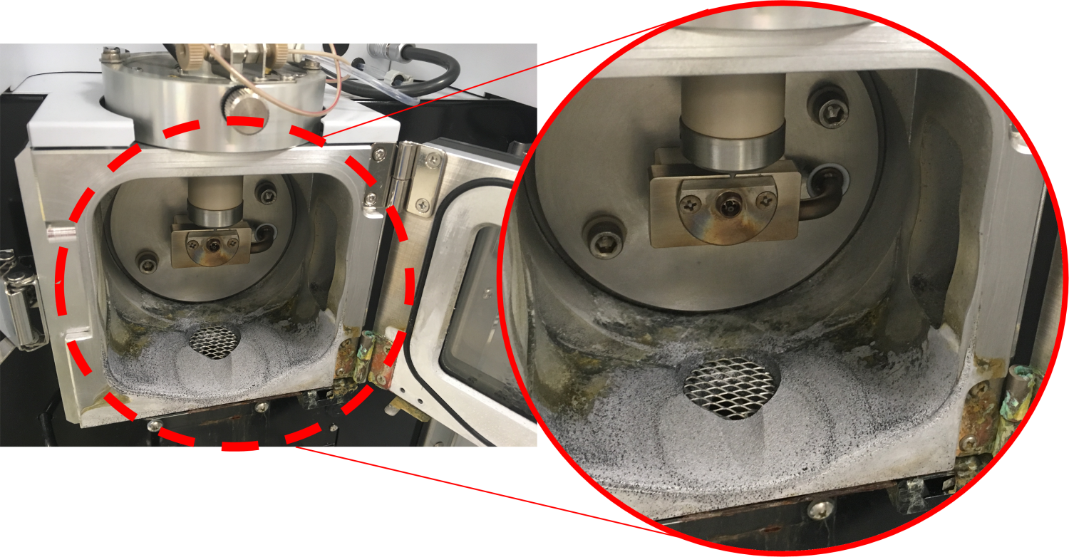 Contaminated ion source