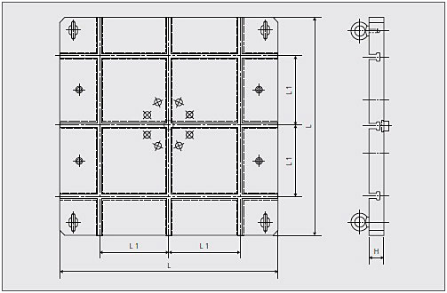 T-Grooved Surface Plates for Compression Tests and Tension-Compression Tests